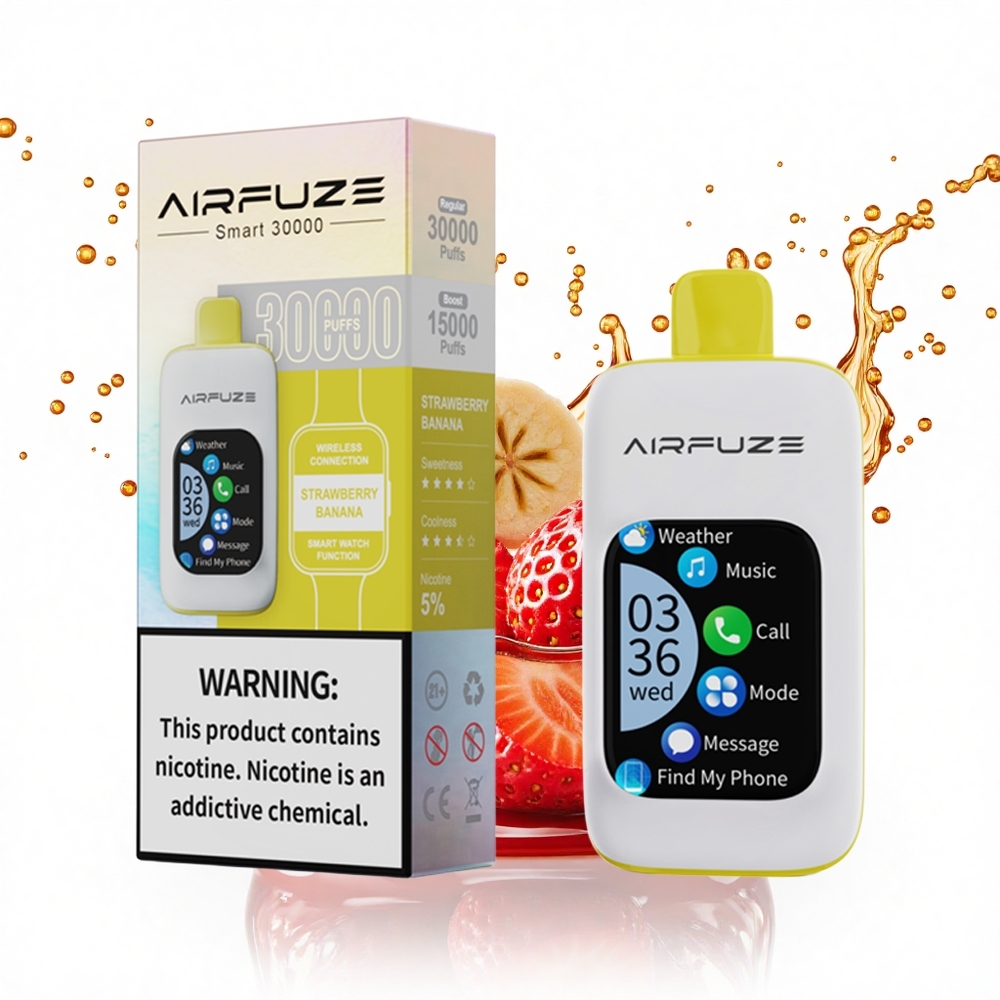 AirFuze Smart 30000 Puffs Eper Banán Okos Touch TFT 5% nikotin 900mAh