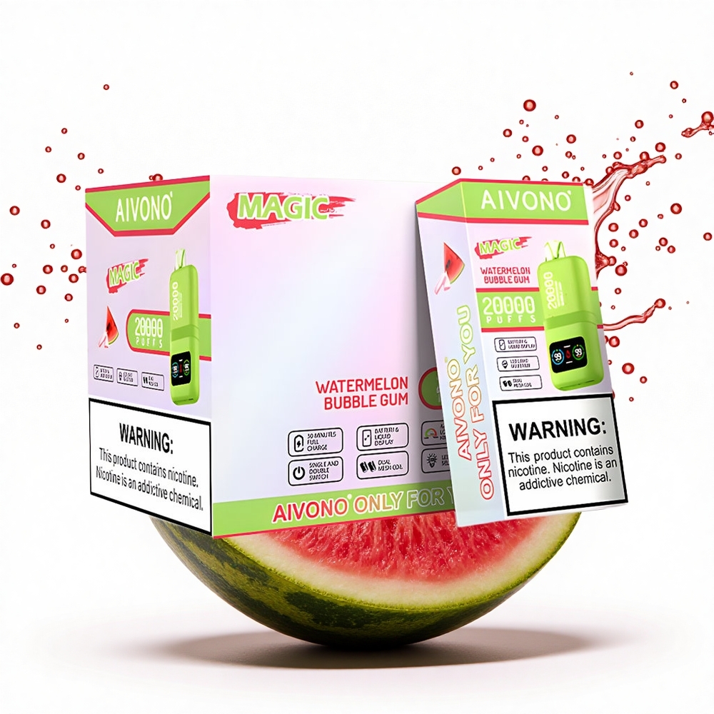 Aivono Aim Magic 20000 Puffs Görögdinnye Buborékrágó 600mAh Dual Mesh Coil 5% Nicotine