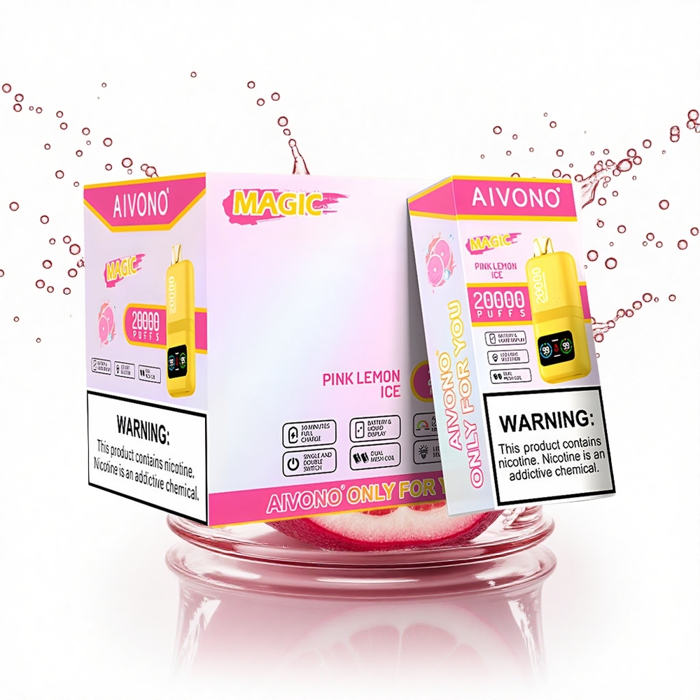 Aivono Aim Magic 20000 Puffs Rózsaszín Citrom Jég 5% Nikotin 600mAh Kettős Hálós
