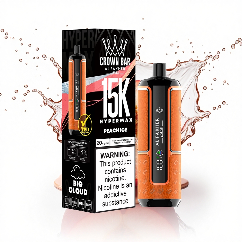 Al Fakher Crown Bar 15K Hypermax Barackjég 600mAh Típus-C