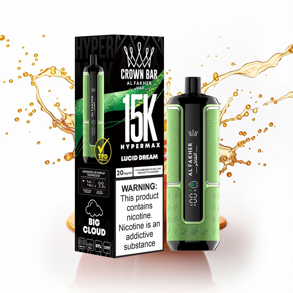 Al Fakher Crown Bar 15K Hypermax Álomáramlás 600mAh Típus-C Port