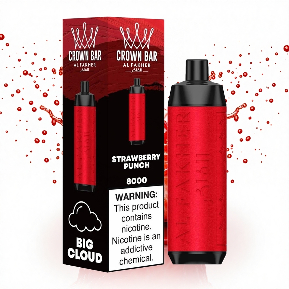 Al Fakher Crown Bar 8000 Crystal Epres Punch 5mg Nikotin 600mAh