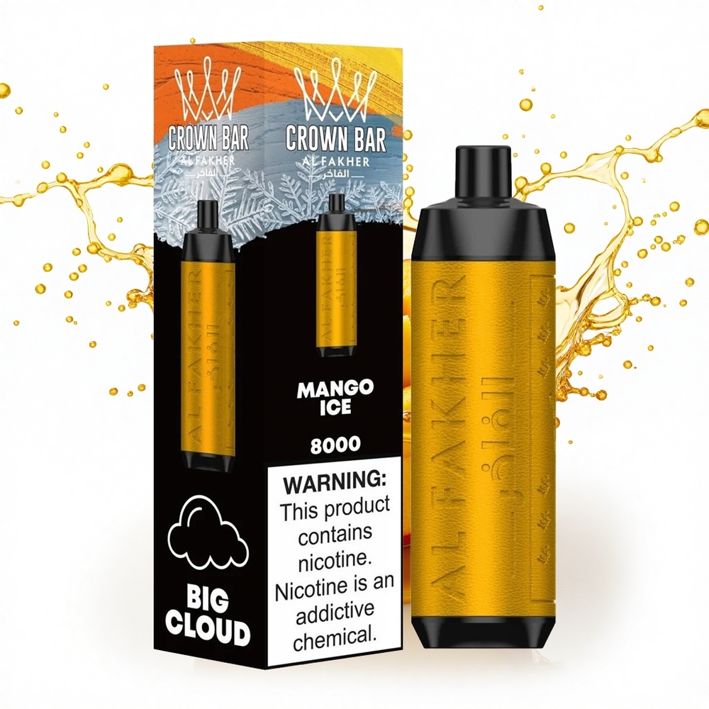 Al Fakher Crown Bar 8000 Crystal Mangó Jég 600mAh 18ml Nikotin