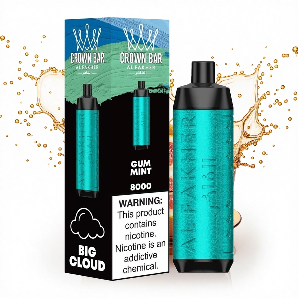 Al Fakher Crown Bar 8000 Crystal Rágógó Borsmenta 600mAh 18ml Nikotin 5mg