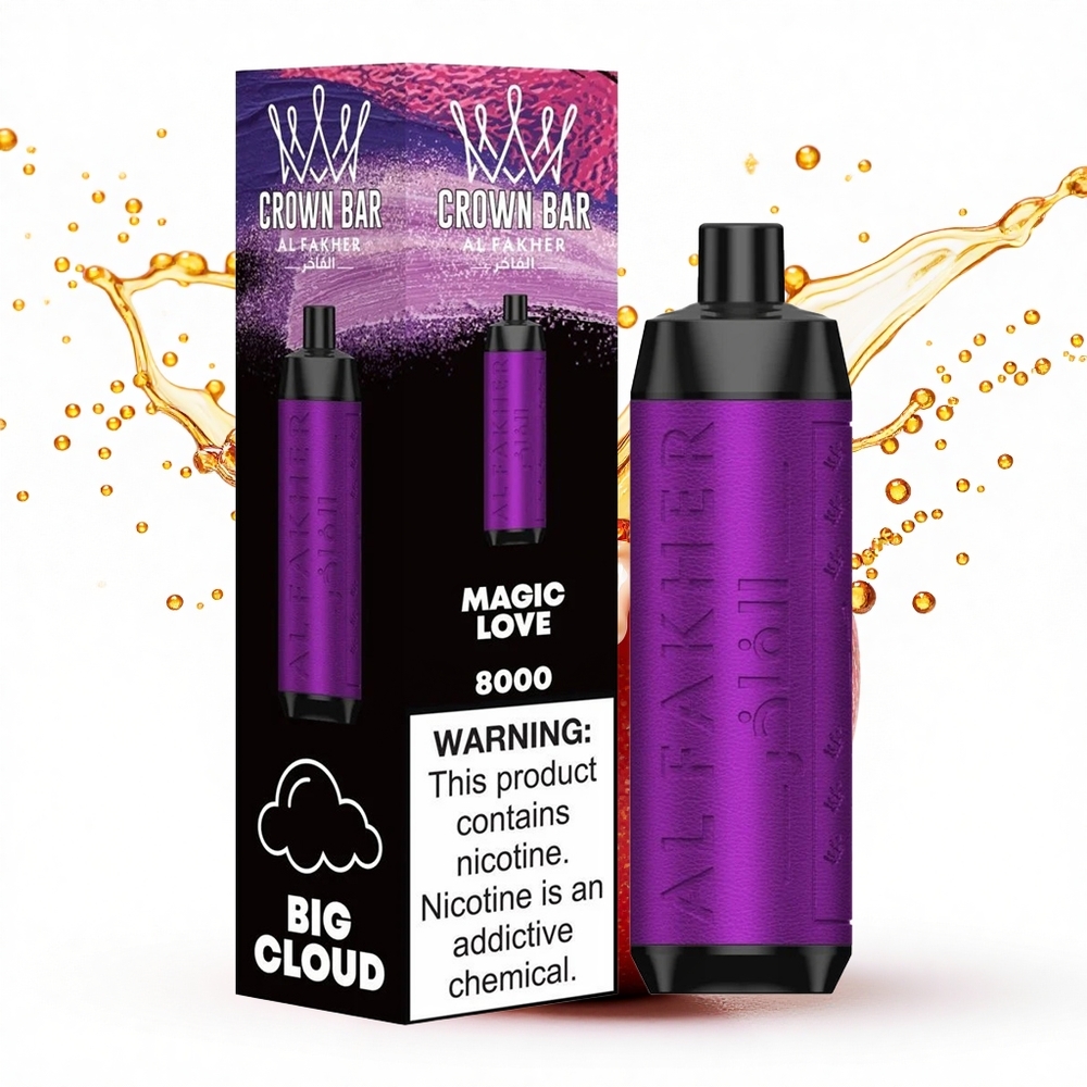 Al Fakher Crown Bar 8000 Crystal Varázslatos Szerelem 600mAh 18ml Nikotin