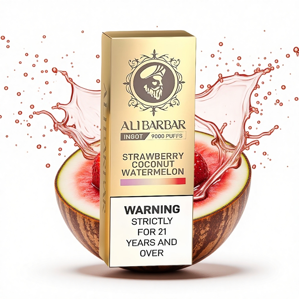 Alibarbar Ingot 9000 Puffs Eper Kókusz Görögdinnye 2350mAh 22ml LED