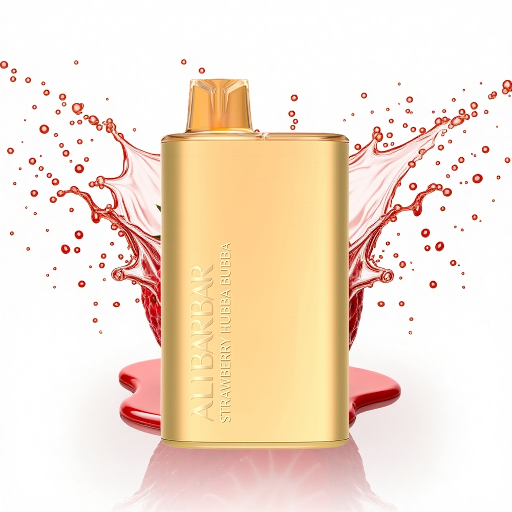 Alibarbar Rich 8000 Puffs Eper Hubba Bubba 2000 mAh Nem Újratölthető