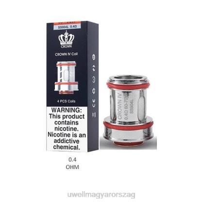 UWELL Budapest - UWELL CROWN 4 cseretekercsek (4 db) kettős tekercs 0,2 ohm 66RL182