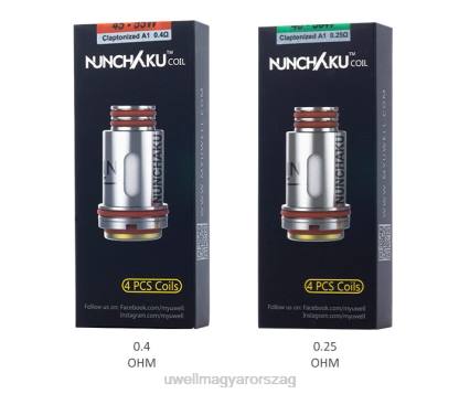 UWELL Magyarország - UWELL NUNCHAKU tekercsek (4 darabos) 0,25 ohm 66RL261