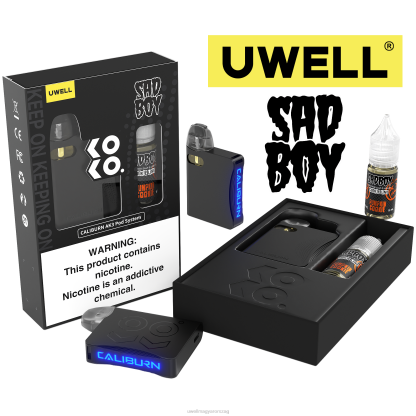UWELL Online Shop - UWELL CALIBURN AK3 készlet + a3s 0,8 ohmos hüvely (2x) + apa gőz 10 ml só 50 mg crl: szürke/flv: kék málna őszibarack 66RL247