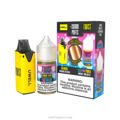 UWELL Disposable Review - UWELL V6 eldobható eszköz + apupára 30 ml gyümölcslé - kollab köteg clr: sárga/flv: görögdinnye őrület 50mg 66RL220