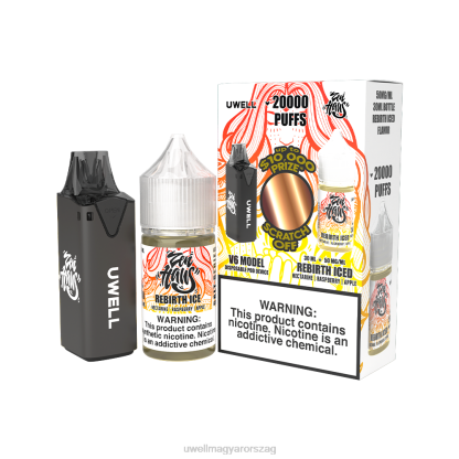 UWELL E Cigi - UWELL V6 eldobható eszköz + apupára 30 ml gyümölcslé - kollab köteg clr: kék/flv: kék málna őszibarack 50mg 66RL203