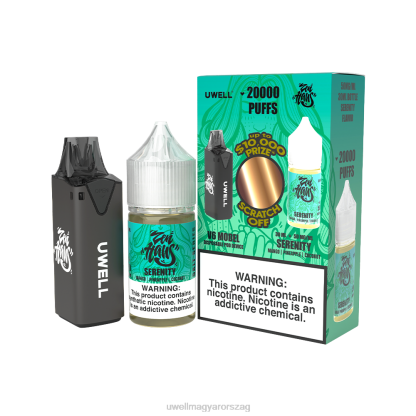 UWELL E Cigi - UWELL V6 eldobható eszköz + apupára 30 ml gyümölcslé - kollab köteg clr: piros/flv: pudingos süti 48mg 66RL213
