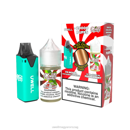 UWELL Online Shop - UWELL V6 eldobható eszköz + apupára 30 ml gyümölcslé - kollab köteg clr: sárga/flv: mézharmat dinnye rágó 50mg 66RL217
