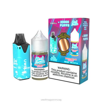 UWELL Online Shop - UWELL V6 eldobható eszköz + apupára 30 ml gyümölcslé - kollab köteg clr: sárga/flv: mézharmat dinnye rágó 50mg 66RL217