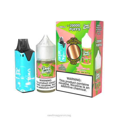 UWELL Vape Flavours - UWELL V6 eldobható eszköz + apupára 30 ml gyümölcslé - kollab köteg clr: kék/flv: görögdinnye alma 50mg 66RL205
