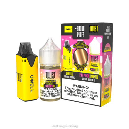 UWELL Vape Flavours - UWELL V6 eldobható eszköz + apupára 30 ml gyümölcslé - kollab köteg clr: sárga/flv: sarkvidéki hideg menta 50mg 66RL215